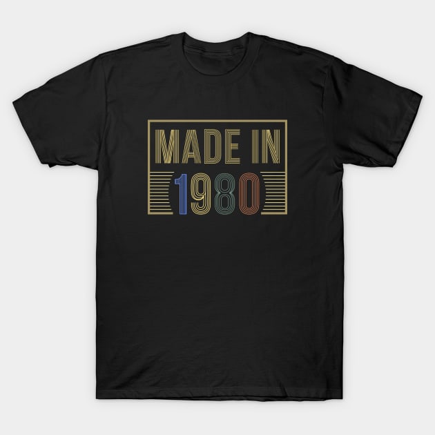 Made in 1980 T-Shirt by AnjPrint